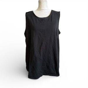 SUPREMA Classic Black Sleeveless Top size Ox 14/16